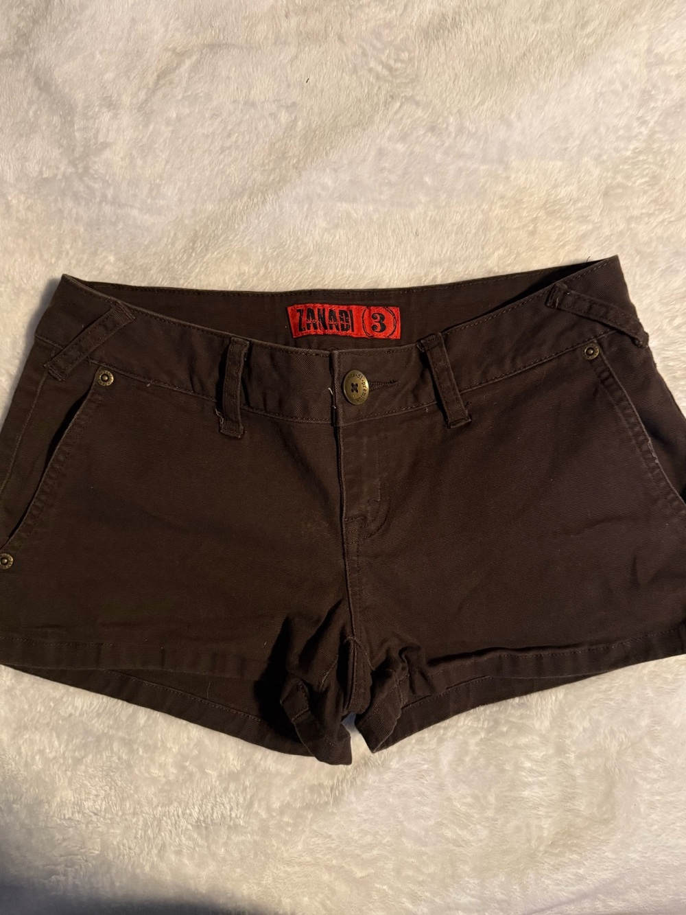 🤎ZANADI~Adorable Chocolate Brown Shortie Shorts
